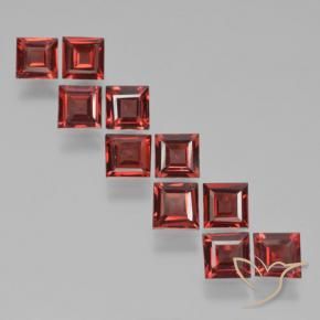 Gemme di Granato Piropo Rosso scuro naturale da 3.70 ct, Quadrato, VS