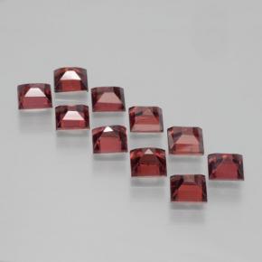 Granato piropo naturale rosso da 4,49 ct, quadrato, VS
