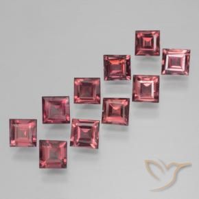 Gemme di Granato Piropo Rosso scuro naturale da 4.24 ct, Quadrato, VS