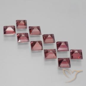 Gemme di Granato Piropo Rosso scuro naturale da 4.24 ct, Quadrato, VS
