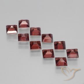 Gemme di Granato Piropo Rosso scuro naturale da 3.98 ct, Quadrato, VS