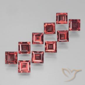 Gemme di Granato Piropo Rosso scuro naturale da 4.50 ct, Quadrato, VS
