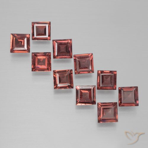 3.67ctw Naturale Rosso rosa scuro Granato Piropo, Quadrato, VS
