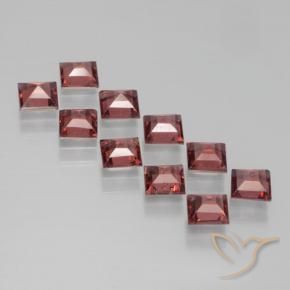 Gemme di Granato Piropo Rosso rosa scuro naturale da 3.67 ct, Quadrato, VS