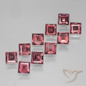 Gemme di Granato Piropo Rosso scuro naturale da 4.17 ct, Quadrato, VS