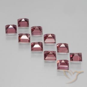 Gemme di Granato Piropo Rosso scuro naturale da 4.17 ct, Quadrato, VS