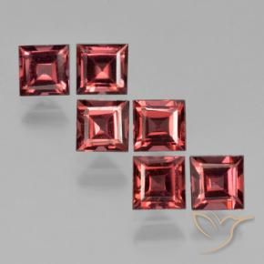 Gemme di Granato Piropo Rosso scuro naturale da 2.96 ct, Quadrato, VS