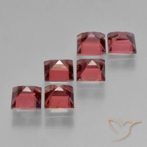 Gemme di Granato Piropo Rosso scuro naturale da 2.96 ct, Quadrato, VS