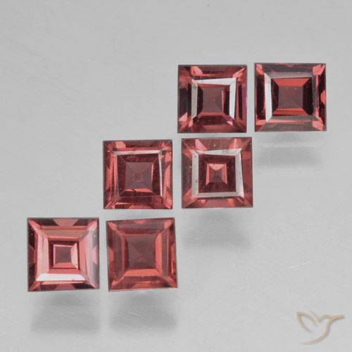 2.75ctw Naturale Tono rosso scarlatto Granato Piropo, Quadrato, VS