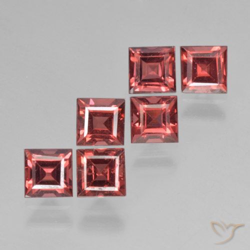 2.67ctw Naturale Rosso chiaro Granato Piropo, Quadrato, VS