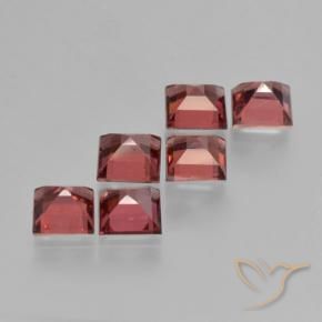 Gemme di Granato Piropo Rosso medio naturale da 2.54 ct, Quadrato, VS