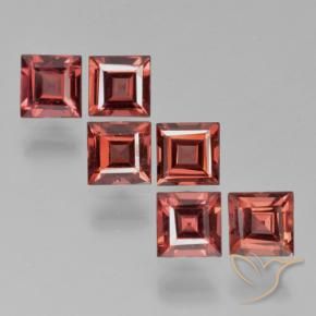 Gemme di Granato Piropo Rosso scarlatto naturale da 2.68 ct, Quadrato, VS