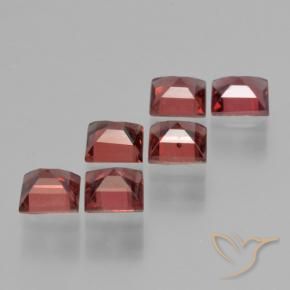 Gemme di Granato Piropo Rosso scarlatto naturale da 2.68 ct, Quadrato, VS