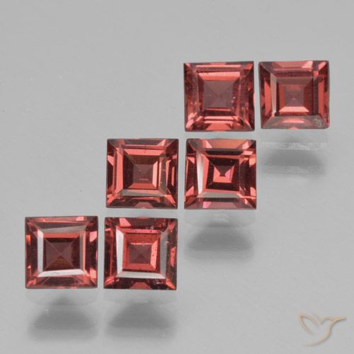 2.79ctw Naturale Rosso scuro Granato Piropo, Quadrato, VS