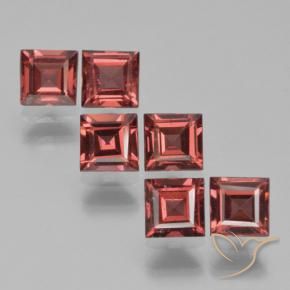 Gemme di Granato Piropo Rosso scuro naturale da 2.79 ct, Quadrato, VS