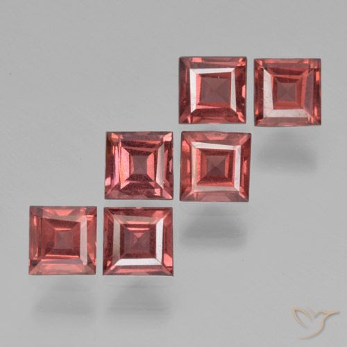 2.72ctw Naturale Rosso scarlatto chiaro Granato Piropo, Quadrato, VS