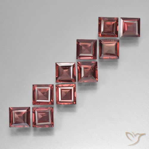 3.38ctw Naturale Rosso medio-scuro Granato Piropo, Quadrato, VS