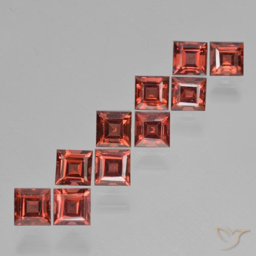 4.39ctw Naturale Rosso scarlatto Granato Piropo, Quadrato, VS