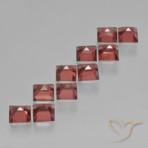 Gemme di Granato Piropo Rosso medio naturale da 4.48 ct, Quadrato, VS
