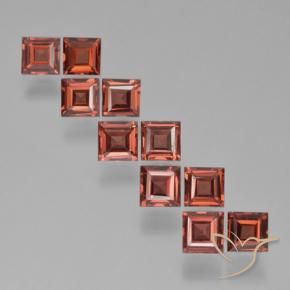 Gemme di Granato Piropo Rosso medio naturale da 3.82 ct, Quadrato, VS