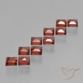 Gemme di Granato Piropo Rosso medio naturale da 3.82 ct, Quadrato, VS