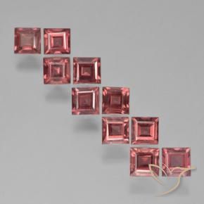 Gemme di Granato Piropo Vino Rosso Profondo naturale da 4.13 ct, Quadrato, VS
