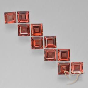Gemme di Granato Piropo Rosso brillante naturale da 3.92 ct, Quadrato, VS