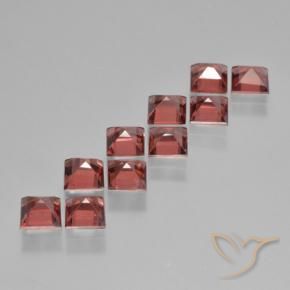 Gemme di Granato Piropo Rosso bacca intenso naturale da 4.00 ct, Quadrato, VS