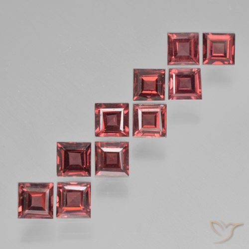 3.69ctw Naturale Tono rosso scarlatto Granato Piropo, Quadrato, VS