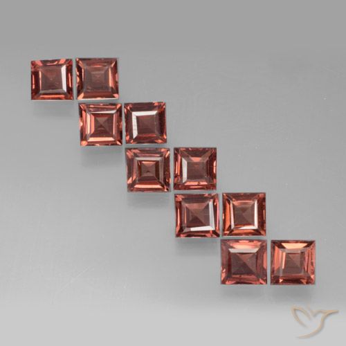 3.83ctw Naturale Rosso Cremisi Profondo Granato Piropo, Quadrato, VS