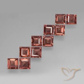 Gemme di Granato Piropo Rosso Cremisi Profondo naturale da 3.83 ct, Quadrato, VS