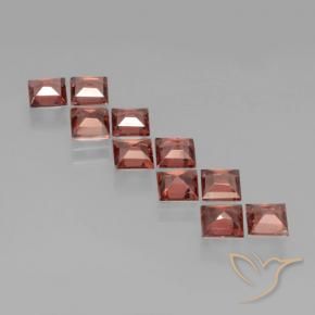 Gemme di Granato Piropo Rosso Cremisi Profondo naturale da 3.83 ct, Quadrato, VS