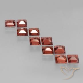 Gemme di Granato Piropo Rosso mattone naturale da 4.54 ct, Quadrato, VS