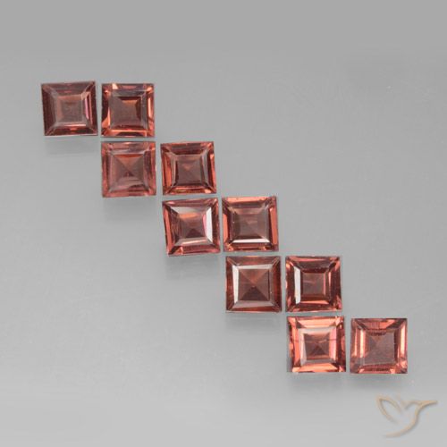 3.43ctw Naturale Rosso medio Granato Piropo, Quadrato, VS