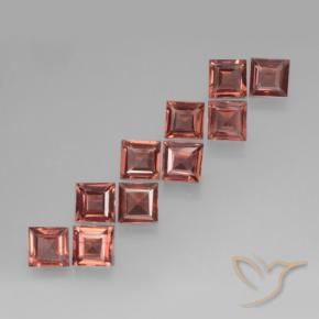 Gemme di Granato Piropo Rosso medio naturale da 3.43 ct, Quadrato, VS