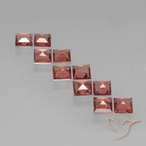 Gemme di Granato Piropo Rosso medio naturale da 3.43 ct, Quadrato, VS