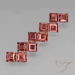 Gemme di Granato Piropo Rosso medio naturale da 3.85 ct, Quadrato, VS