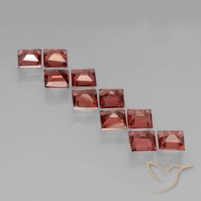 Gemme di Granato Piropo Rosso medio naturale da 3.85 ct, Quadrato, VS