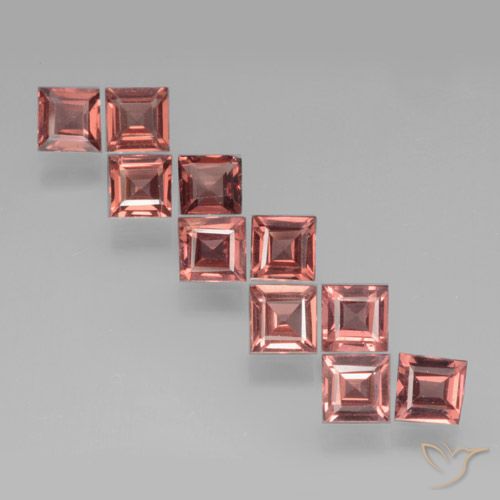 3.52ctw Naturale Rosso medio Granato Piropo, Quadrato, VS