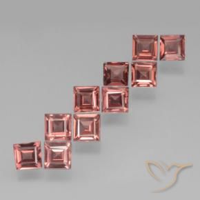 Gemme di Granato Piropo Rosso medio naturale da 3.52 ct, Quadrato, VS