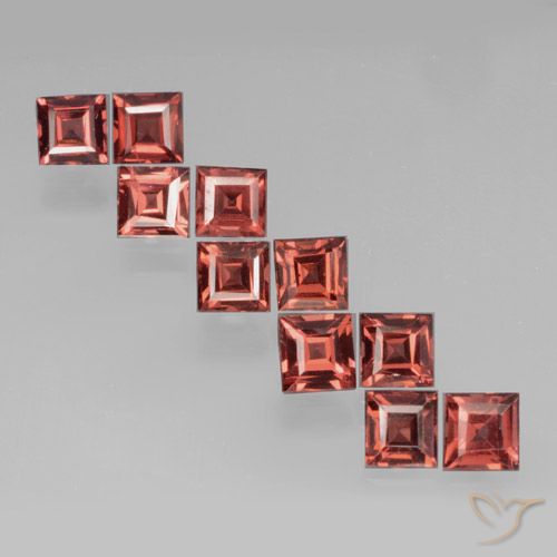 4.03ctw Naturale Rosso scuro Granato Piropo, Quadrato, VS
