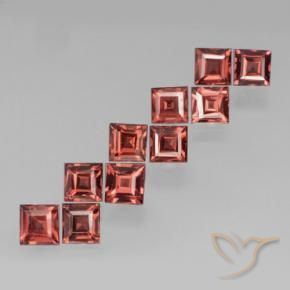Gemme di Granato Piropo Rosso scuro naturale da 4.03 ct, Quadrato, VS