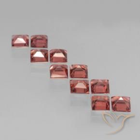 Gemme di Granato Piropo Rosso scuro naturale da 4.03 ct, Quadrato, VS