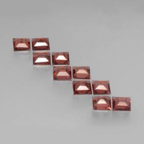 Granato piropo naturale rosso da 3,65 ct, quadrato, VS