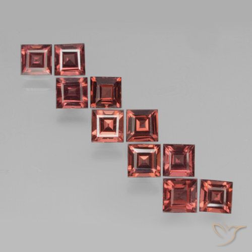 4.03ctw Naturale Rosso scarlatto Granato Piropo, Quadrato, VS