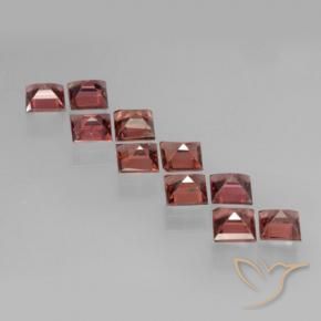 Gemme di Granato Piropo Rosso scarlatto naturale da 4.03 ct, Quadrato, VS