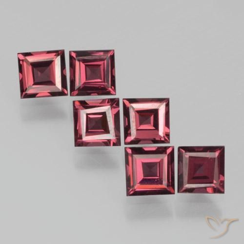 2.57ctw Naturale Rosso lampone Granato Piropo, Quadrato, VS