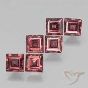 Gemme di Granato Piropo Rosso medio naturale da 2.92 ct, Quadrato, VS