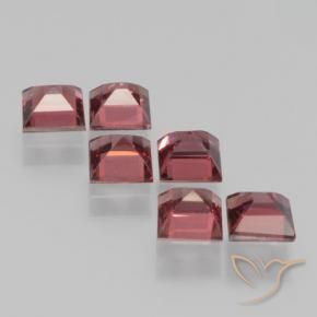 Gemme di Granato Piropo Rosso medio naturale da 2.92 ct, Quadrato, VS