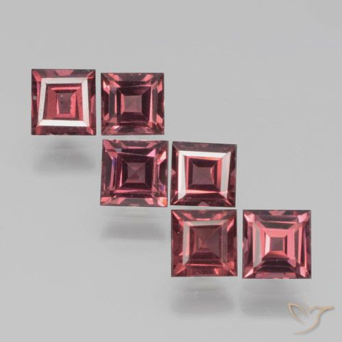 2.54ctw Naturale Rosso scuro Granato Piropo, Quadrato, VS